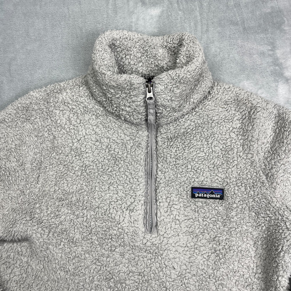 Patagonia Worn Wear Los Gatos Sweater Womens Small Gray Fleece Cozy Warm 1/4 Zip - Picture 7 of 7